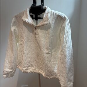 Kith White Quilted Half-Zip Pullover